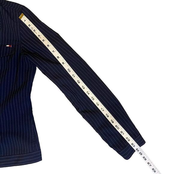 Tommy Jeans Vintage Y2K Size Medium Lightweight Shirt‎ Jacket Navy - Picture 9 of 12